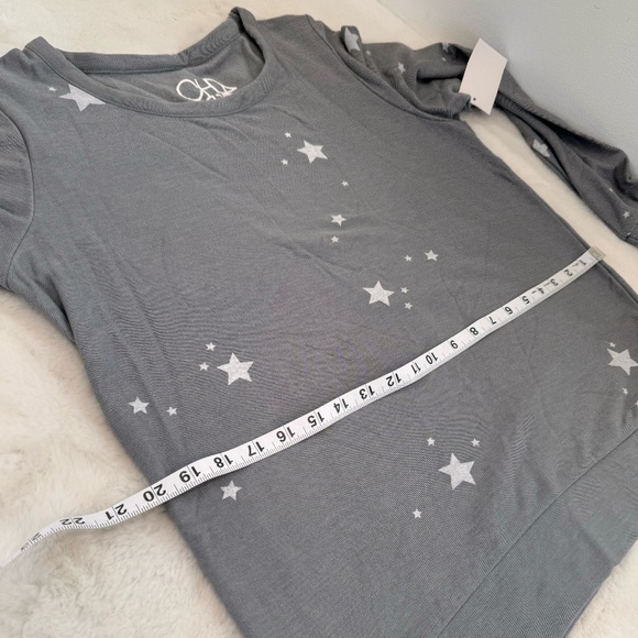 CHASER SOFT FLEECE Sweatshirt Women's long sleeve shirt Gray w/Star NWT MSRP $79 - Picture 6 of 12